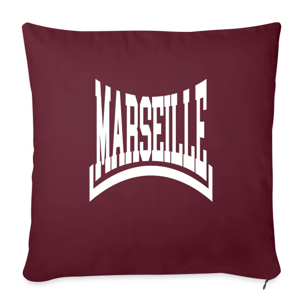 Marseille Texte Pur sur Housse de coussin décorative 45 x 45 cm