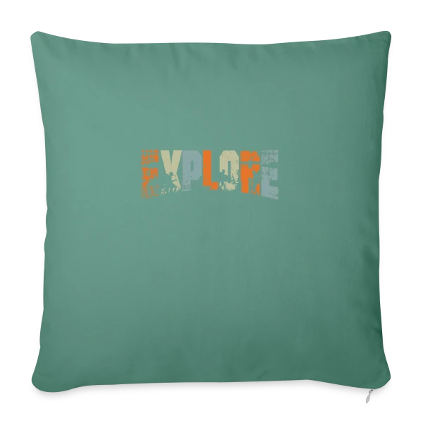 Esprit Aventure Rétro sur Housse de coussin décorative 45 x 45 cm
