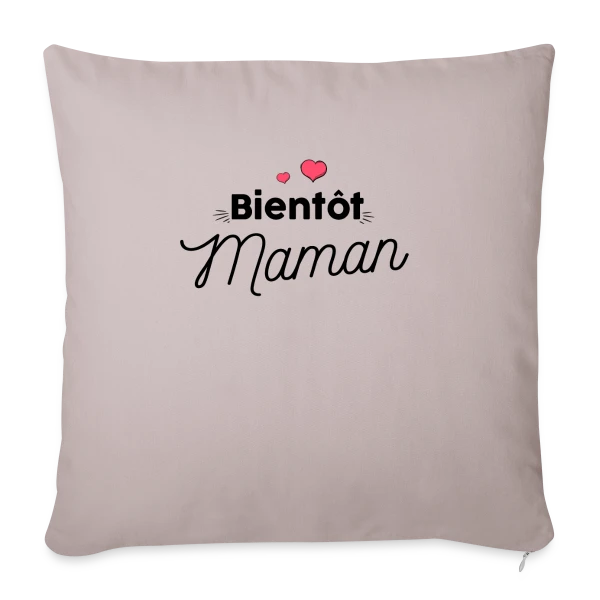 Bientôt Maman : Annonce Grossesse Originale sur Housse de coussin décorative 45 x 45 cm