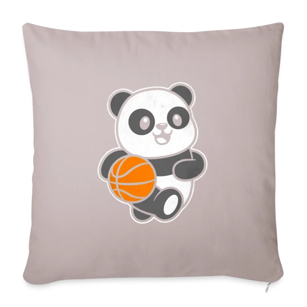 Panda Basketteur sur Housse de coussin décorative 45 x 45 cm