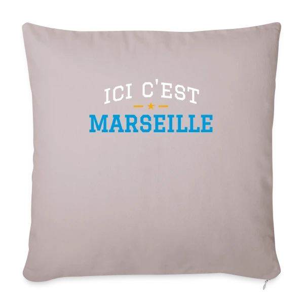 Ici C'est Marseille Fierté sur Housse de coussin décorative 45 x 45 cm