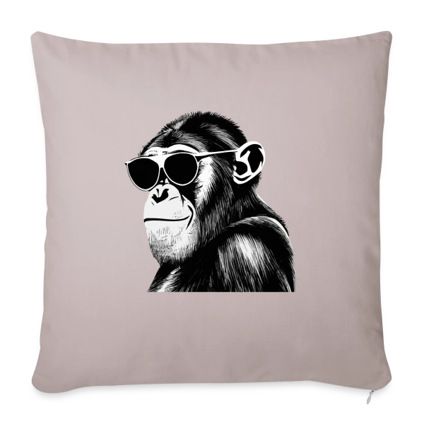 Chimpanzé Cool Lunettes sur Housse de coussin décorative 45 x 45 cm