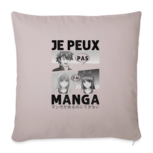 Je peux pas, j'ai manga : l'excuse parfaite pour les Otakus sur Housse de coussin décorative 45 x 45 cm