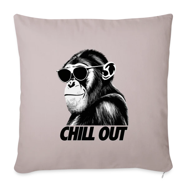 Chimpanzé Relax sur Housse de coussin décorative 45 x 45 cm