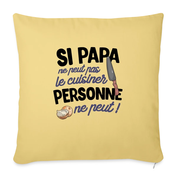 Papa Cuisinier - Le Maître des Fourneaux sur Housse de coussin décorative 45 x 45 cm