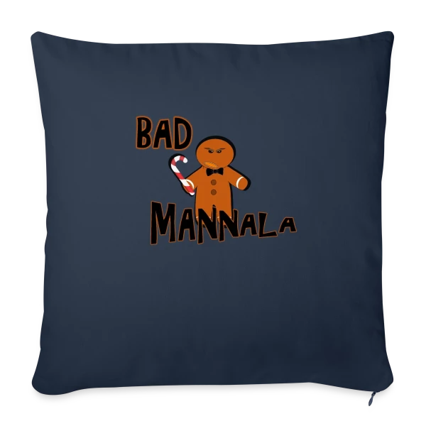 Mannala Alsacien Humour : Brioche de Noël sur Housse de coussin décorative 45 x 45 cm