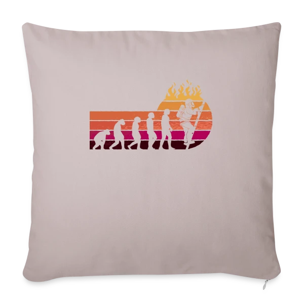 Évolution Pompier Rétro – Métier de Héros sur Housse de coussin décorative 45 x 45 cm