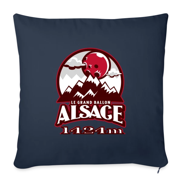 Alsace : Le Grand Ballon des Vosges (1424m) sur Housse de coussin décorative 45 x 45 cm