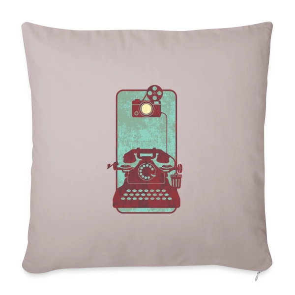 L'Évolution du Smartphone sur Housse de coussin décorative 45 x 45 cm