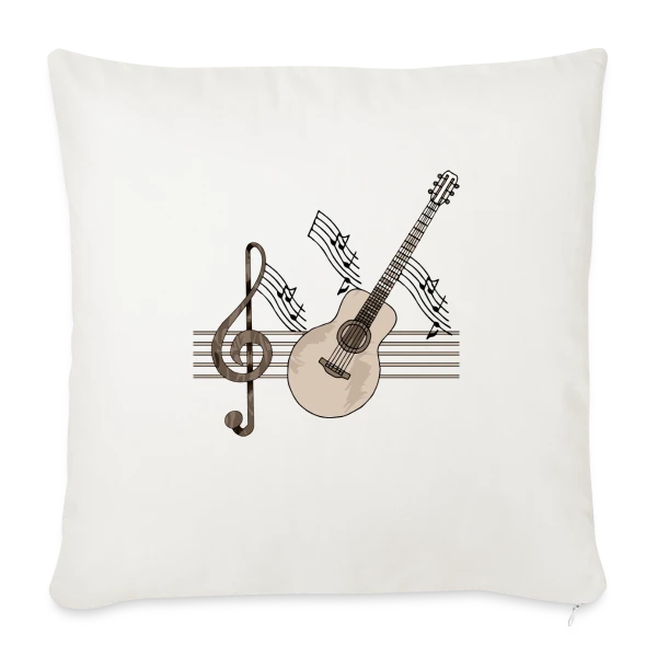 Guitare Passion Musique sur Housse de coussin décorative 45 x 45 cm
