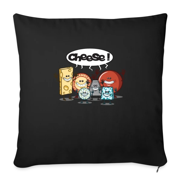 Le Fromage vous Fait Sourire ! sur Housse de coussin décorative 45 x 45 cm