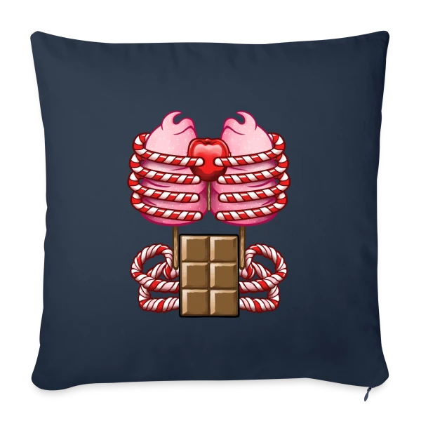 Organes Sucrés Humour sur Housse de coussin décorative 45 x 45 cm