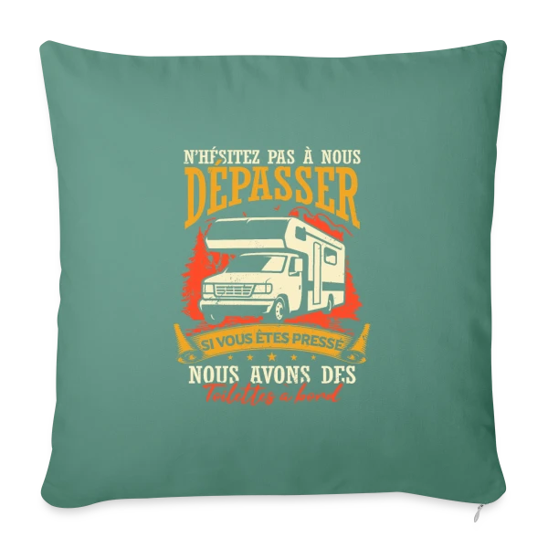 Drôle de Campeur en Camping-Car: Mes Vacances Parfaites! sur Housse de coussin décorative 45 x 45 cm