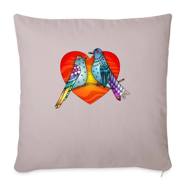 Envol Poétique des Oiseaux sur Housse de coussin décorative 45 x 45 cm