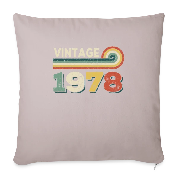 Vintage 1978 Spirale Rétro sur Housse de coussin décorative 45 x 45 cm