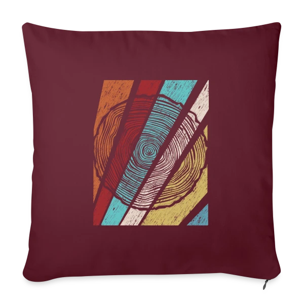 Bûcheron Passion Bois et Forêt sur Housse de coussin décorative 45 x 45 cm
