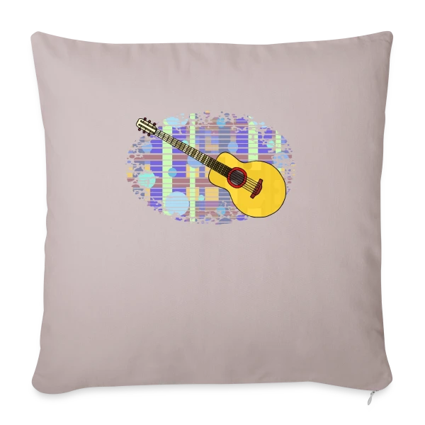 Mélodie Guitare sur Housse de coussin décorative 45 x 45 cm