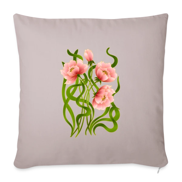 Éclat Floral sur Housse de coussin décorative 45 x 45 cm