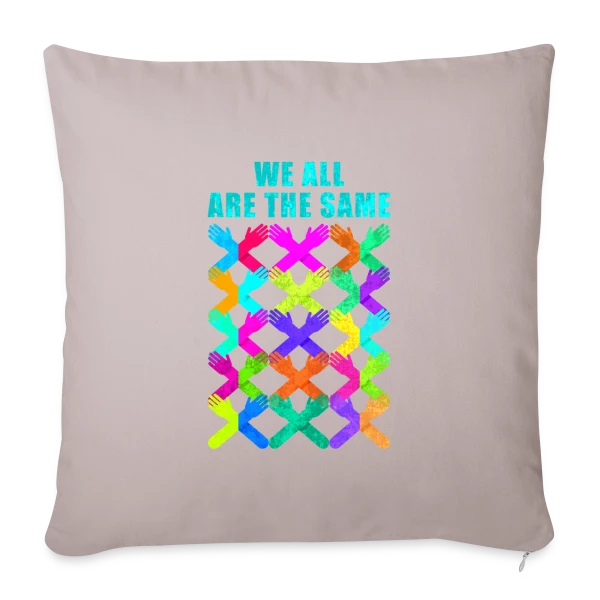 Unis Contre le Racisme sur Housse de coussin décorative 45 x 45 cm