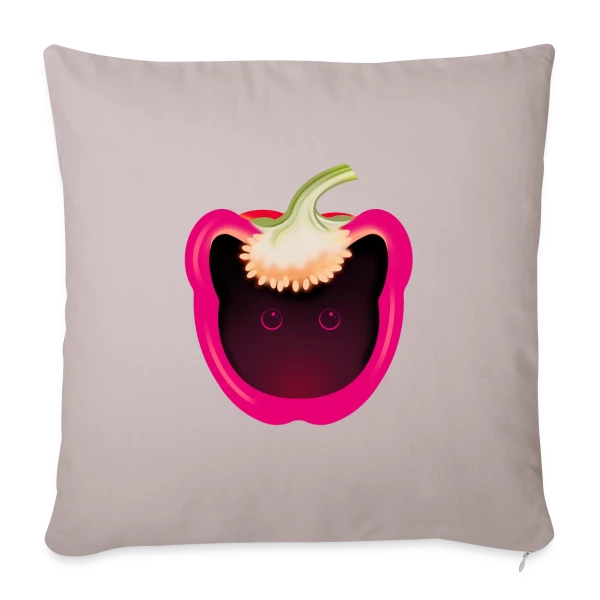 Chat-Pimenté sur Housse de coussin décorative 45 x 45 cm