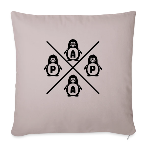 Papa Pingouin Adorable sur Housse de coussin décorative 45 x 45 cm