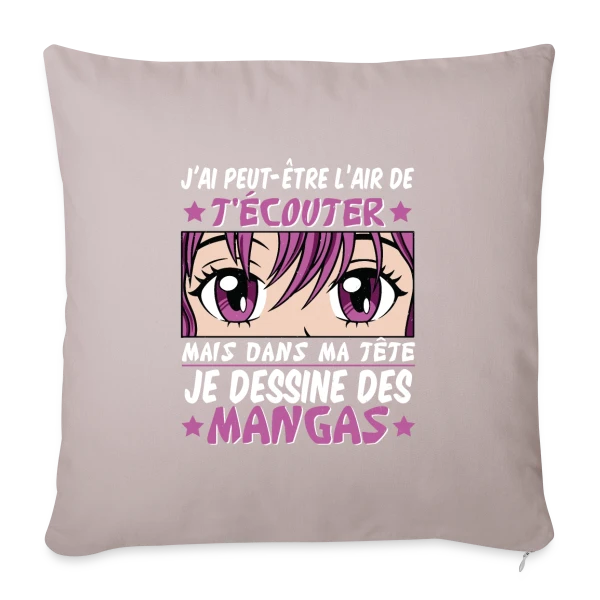 Fan d'Anime & Dessinateur Manga sur Housse de coussin décorative 45 x 45 cm