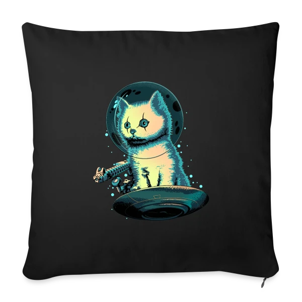 Le Protecteur Félin sur Housse de coussin décorative 45 x 45 cm
