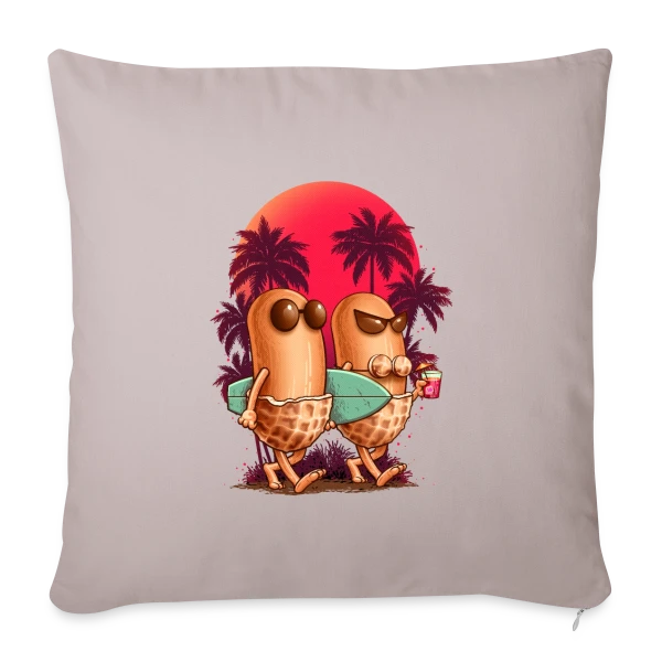 Cacahuètes en Vacances sur Housse de coussin décorative 45 x 45 cm