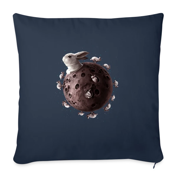 Planète Lapin : Le Bonheur des Rongeurs sur Housse de coussin décorative 45 x 45 cm
