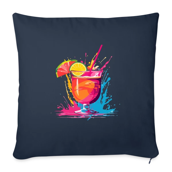 Cocktail Explosif Couleurs sur Housse de coussin décorative 45 x 45 cm