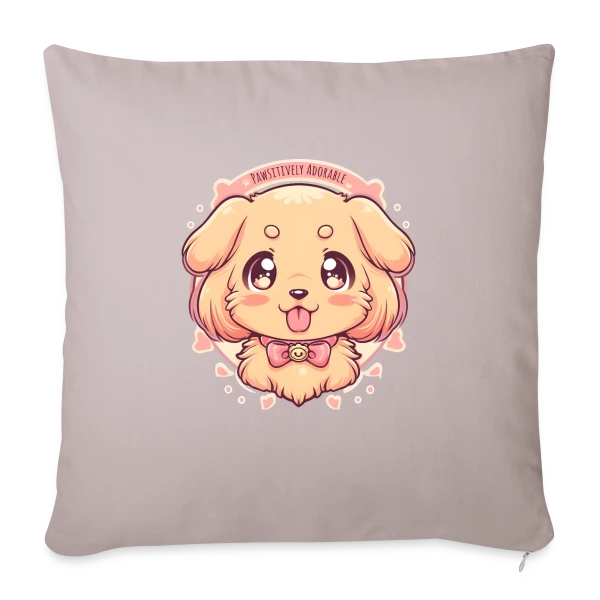 Chiot Golden Retriever Adorable et Kawaii sur Housse de coussin décorative 45 x 45 cm