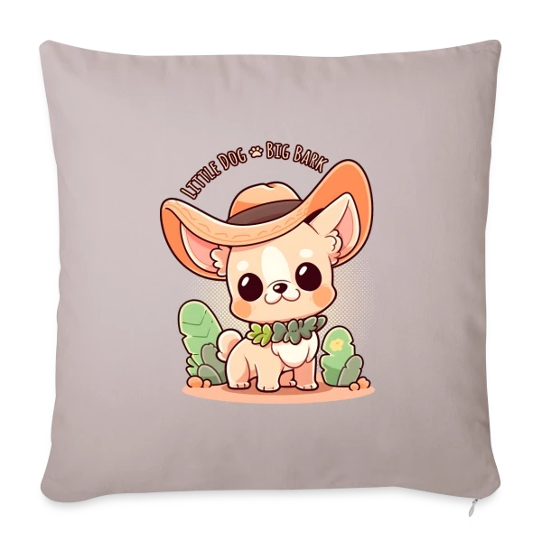 Chihuahua Kawaii - Petit Chien, Grande Voix sur Housse de coussin décorative 45 x 45 cm