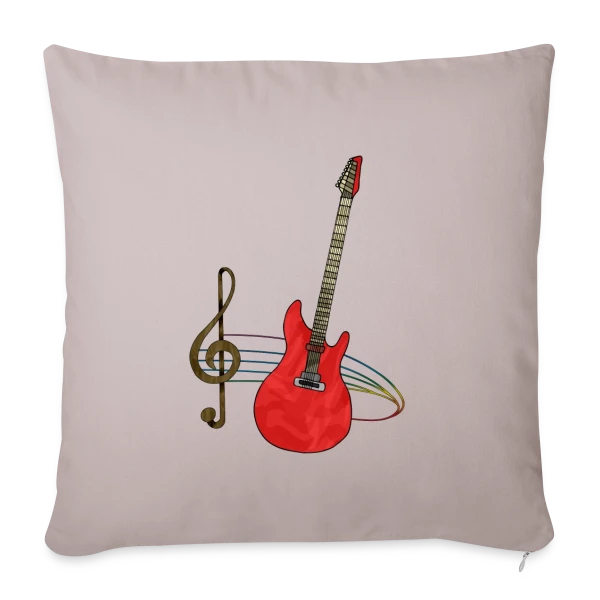 Guitare Passion sur Housse de coussin décorative 45 x 45 cm