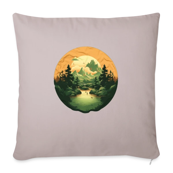 Paysage Naturel : Design Sérénité sur Housse de coussin décorative 45 x 45 cm