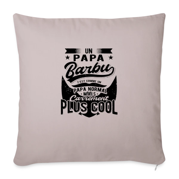Le Papa Barbu Stylé sur Housse de coussin décorative 45 x 45 cm