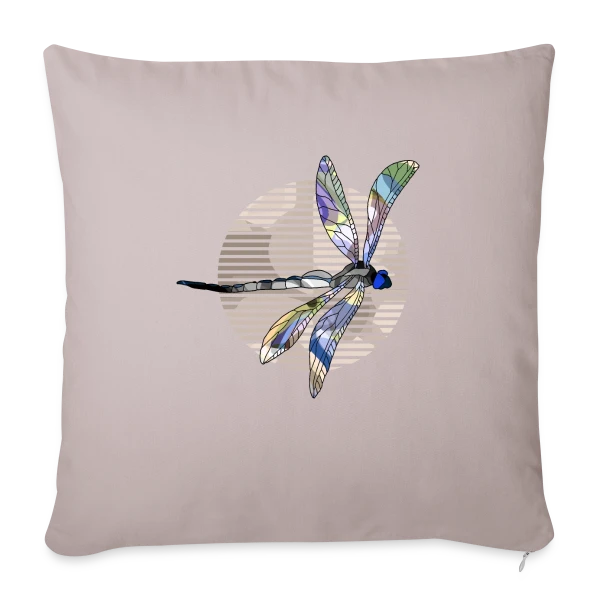 Libellule Enchantée sur Housse de coussin décorative 45 x 45 cm