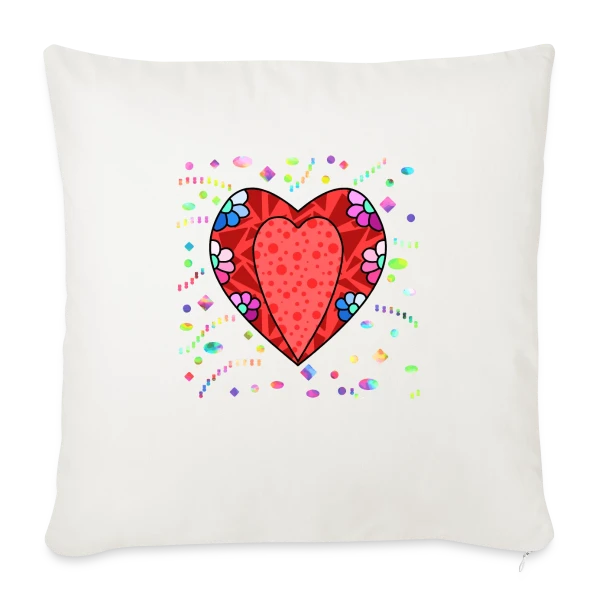 Cœur Tendance sur Housse de coussin décorative 45 x 45 cm
