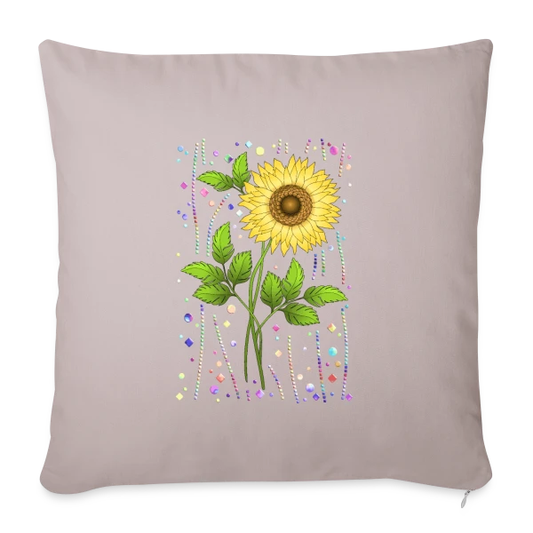 Éclat Floral sur Housse de coussin décorative 45 x 45 cm