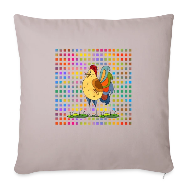 Coq Fier sur Housse de coussin décorative 45 x 45 cm