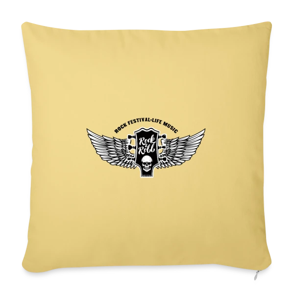 Esprit Rock Musique sur Housse de coussin décorative 45 x 45 cm