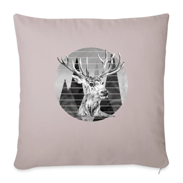 Cerf Majestueux sur Housse de coussin décorative 45 x 45 cm
