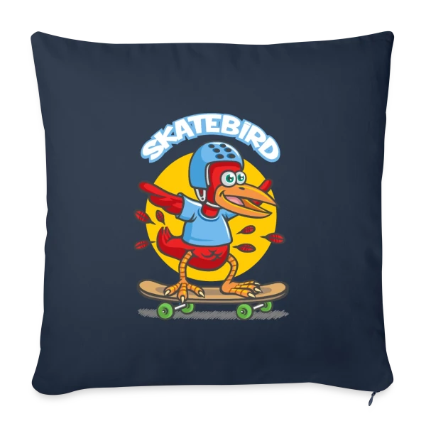 Skatebird : L'oiseau skater sur Housse de coussin décorative 45 x 45 cm
