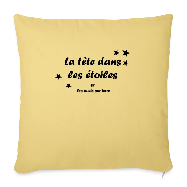 La tête dans les étoiles sur Housse de coussin décorative 45 x 45 cm