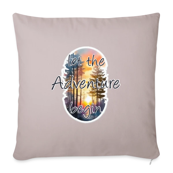 L'Aventure Commence Forêt sur Housse de coussin décorative 45 x 45 cm