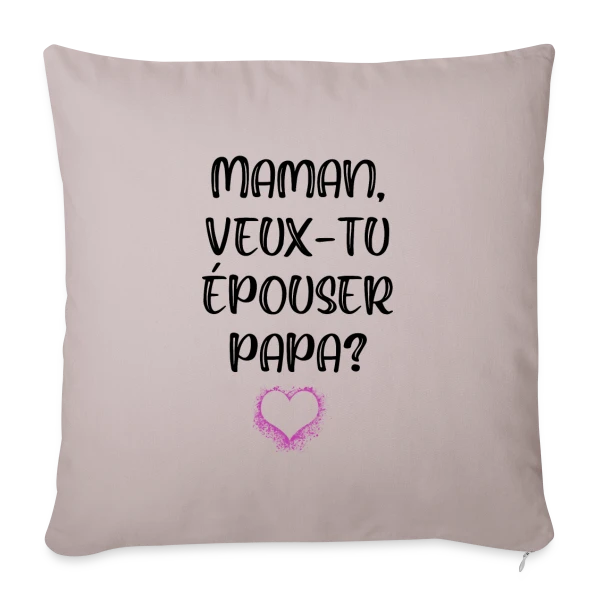 Demande en Mariage Enfant sur Housse de coussin décorative 45 x 45 cm