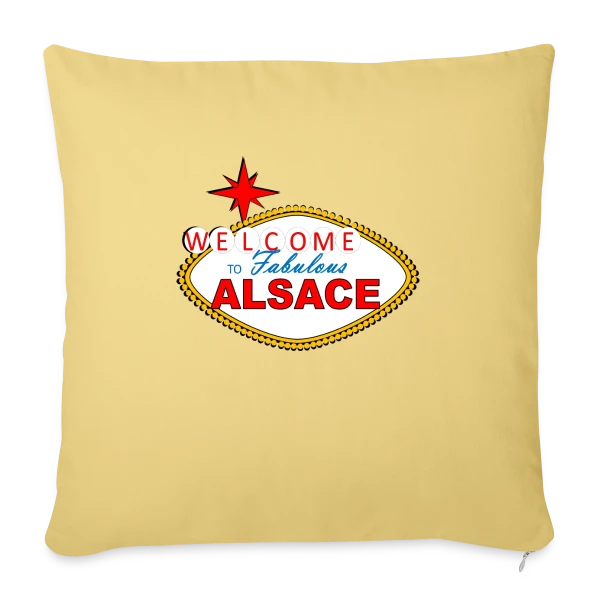 Humour Welcome to Alsace Elsass sur Housse de coussin décorative 45 x 45 cm