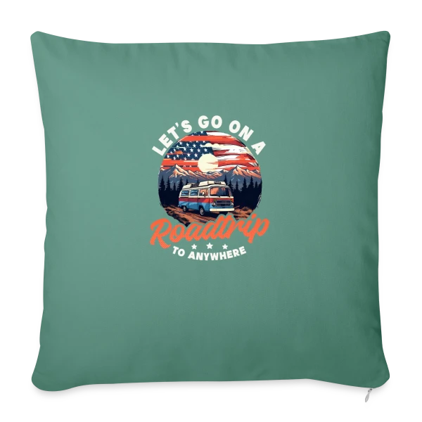 Van Hippie Aventure sur Housse de coussin décorative 45 x 45 cm