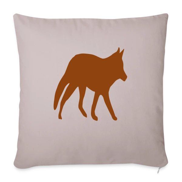 Silhouette Renard Sauvage sur Housse de coussin décorative 45 x 45 cm