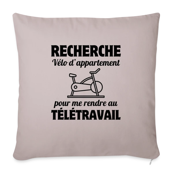 Humour Télétravail : La Vie au Bureau à Distance sur Housse de coussin décorative 45 x 45 cm