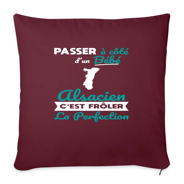 Bébé Alsacien Frôle la Perfection sur Housse de coussin décorative 45 x 45 cm
